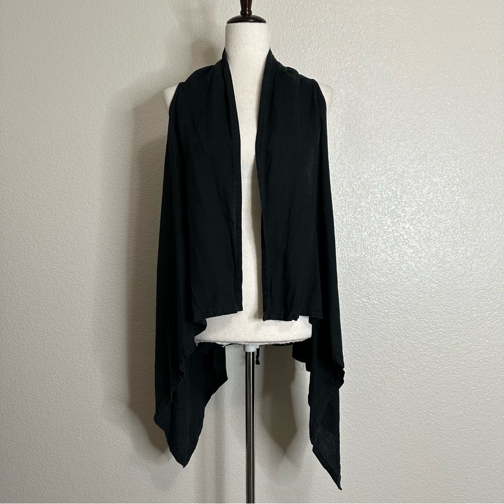 Bryn Walker 100% Linen Open Front Drape Cardigan, Sz Small